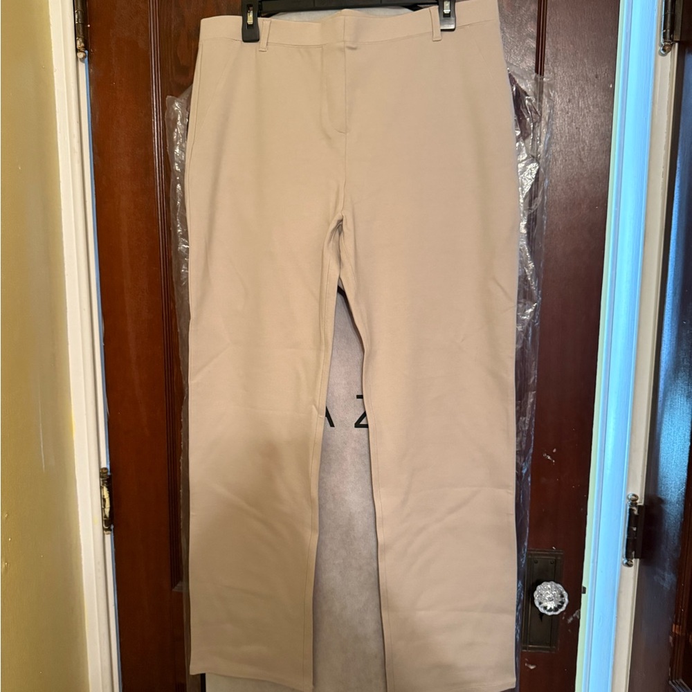 Quince Neutral Beige Straight Trousers